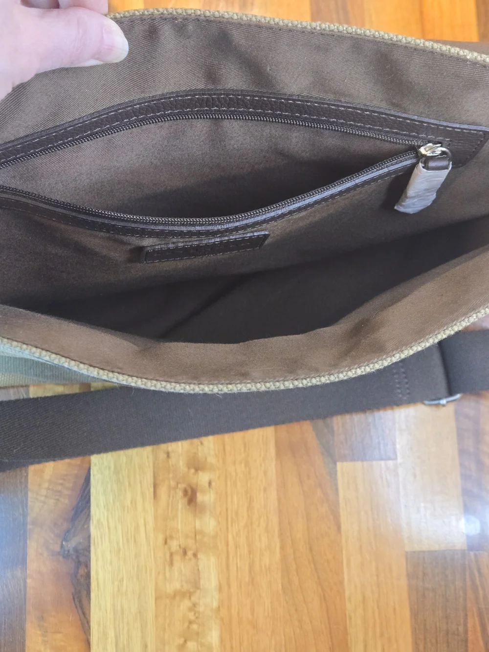 Levenger Canvas & Leather Field Messenger Bag - NWOT